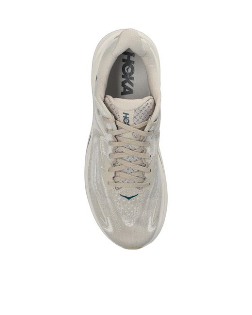 Hoka One One Gray Clifton 10 Lace-Up Sneakers for men