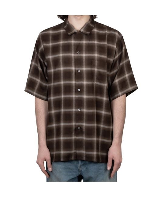 Ssstein Black Check-Pattern Shirt for men