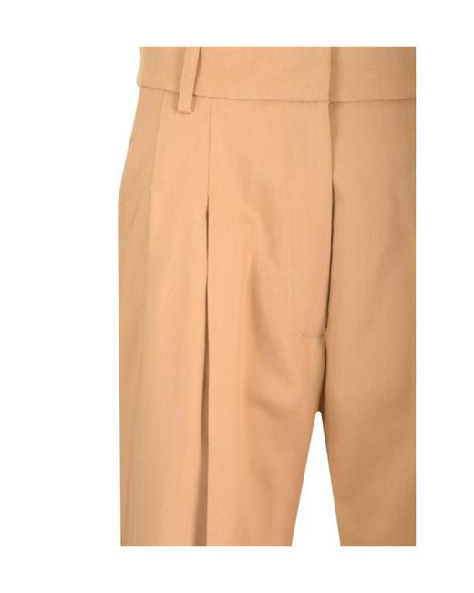 Forte_forte Natural Pleated Twill Pants