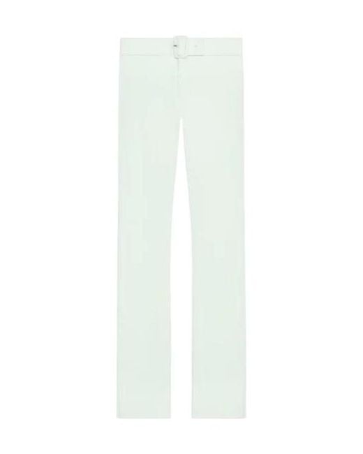 Courreges White Courrèges Buckle-Detailed Trousers