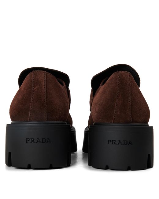 Prada Brown Durable Cushioned Loafers