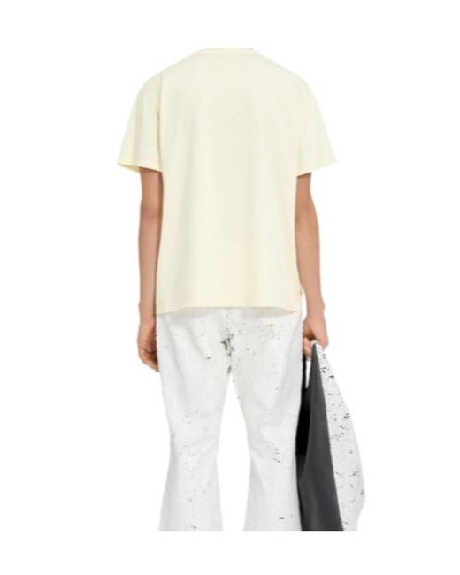 MM6 by Maison Margiela White Printed T-Shirt for men
