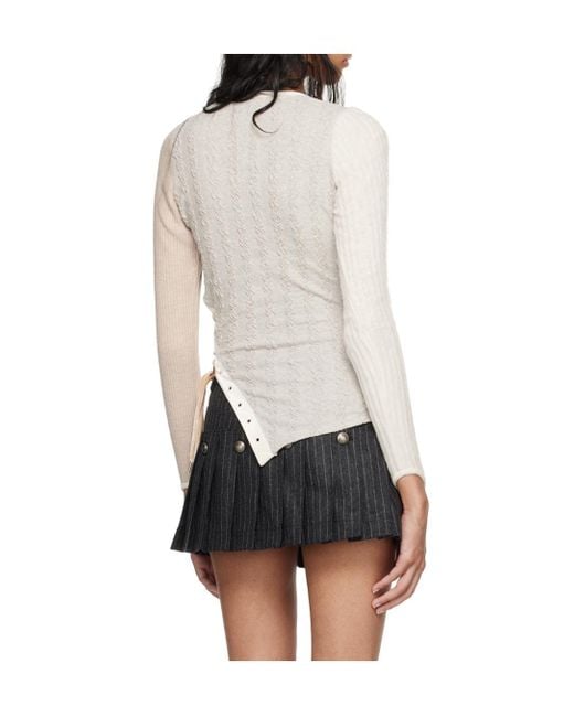 ANDERSSON BELL Blue Braids Cut-Out Top