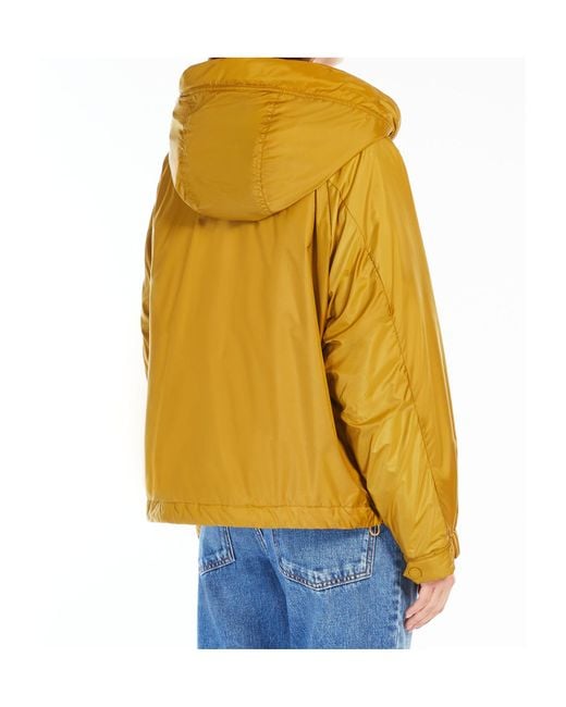 Weekend by Maxmara Yellow Button Detailed Drawstring Coat