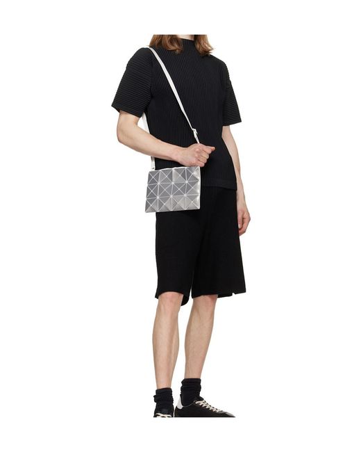 Issey Miyake Gray Single-Shoulder Bag With Adjustable Strap