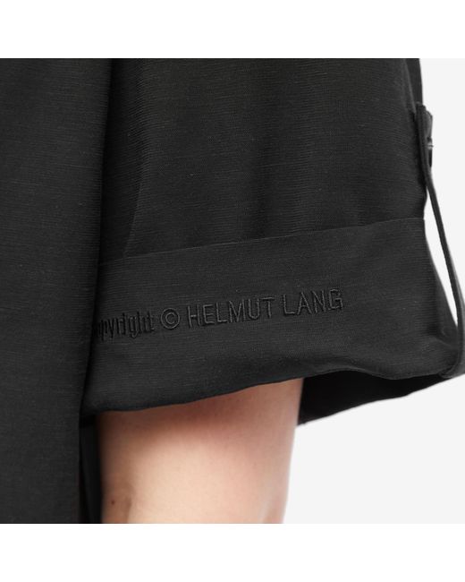 Helmut Lang Black Camp Short-Sleeved Shirt for men