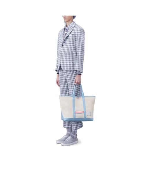 Thom Browne Blue Medium Tool Todd Handbag for men