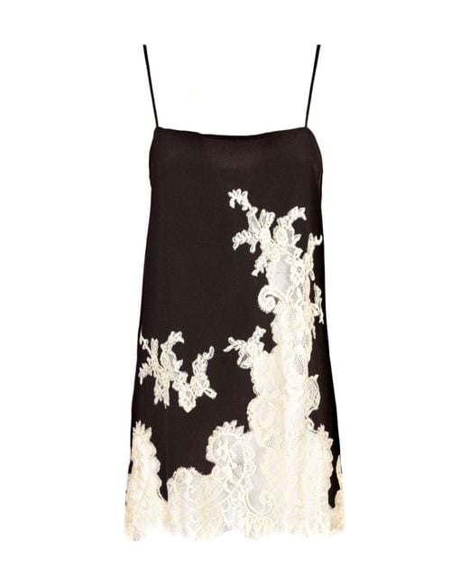 Semicouture Black Lace Trim Camisole Top