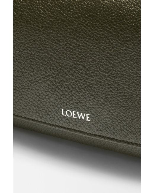 Loewe Green Small Leather Pebble Messenger Bag for men