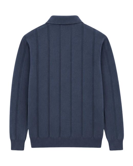 Canali Blue Long-Sleeved Sweater for men