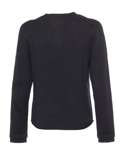 Premiata Blue Crewneck Knitted Jumper for men