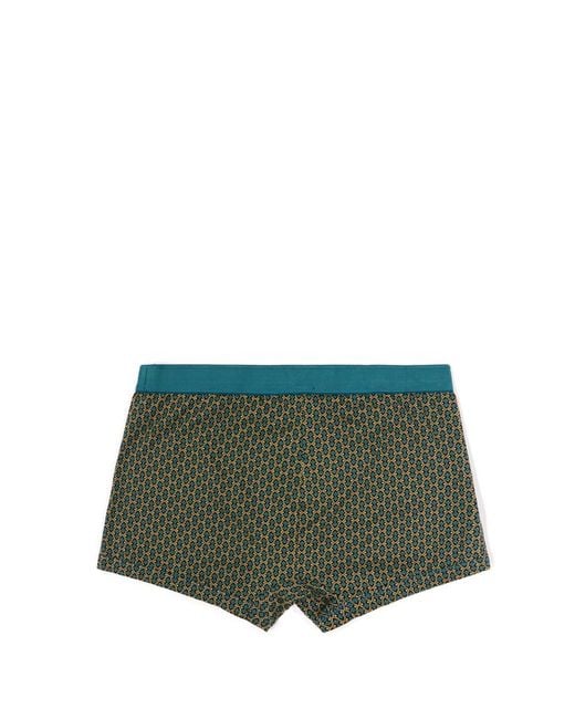 Dolce & Gabbana Green Pattern Printed Underwear for men
