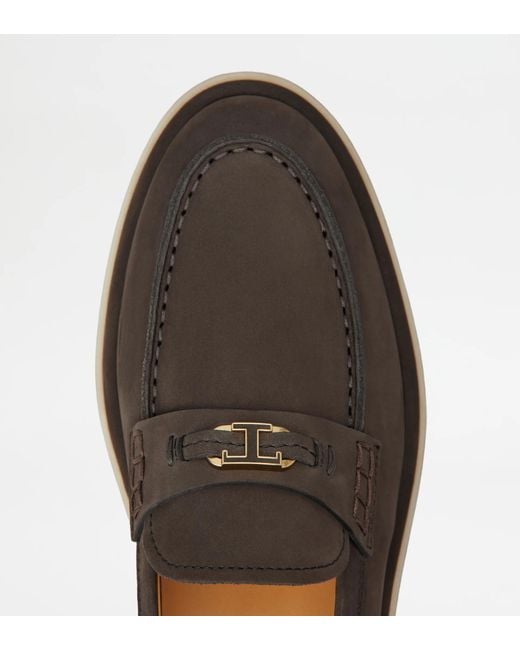 Tod's Brown Round-Toe Loafers