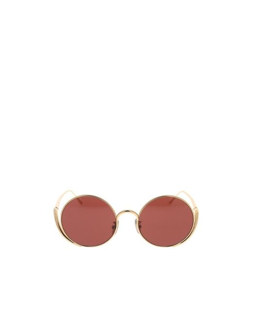 Loewe Pink Round Frame Sunglasses
