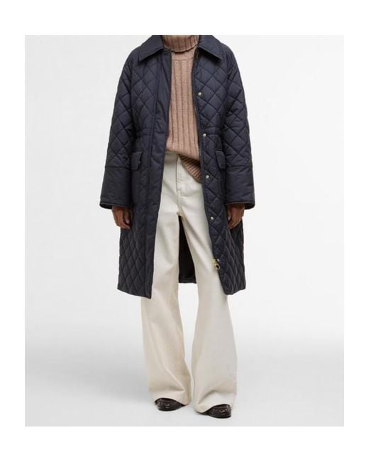 Barbour Blue Long-Sleeved Cotton-Padded Jacket