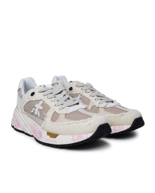 Premiata Gray Logo Logo Low-Top Casual Shoes