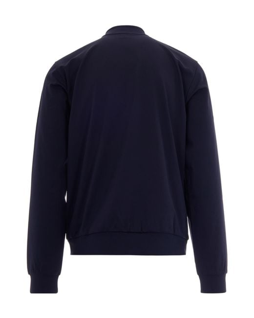 EA7 Blue Zip-Up Long-Sleeved Sweatshirt for men