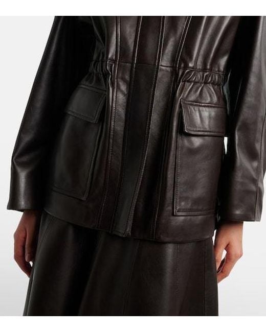 Nour Hammour Black Quai Leather Jacket