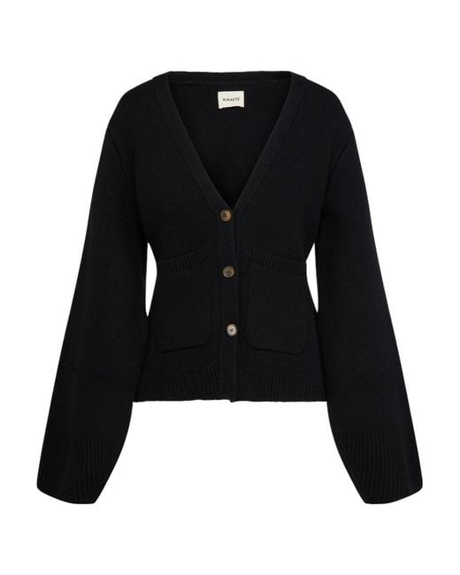 Khaite Black Scarlet Button Cardigan