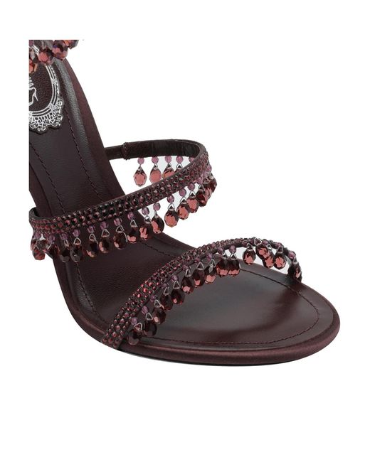 Rene Caovilla Metallic René Caovilla Chandelier Embellished Sandals