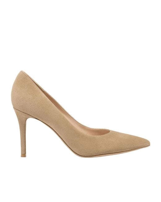 Gianvito Rossi Natural Pointed-Toe High Heels