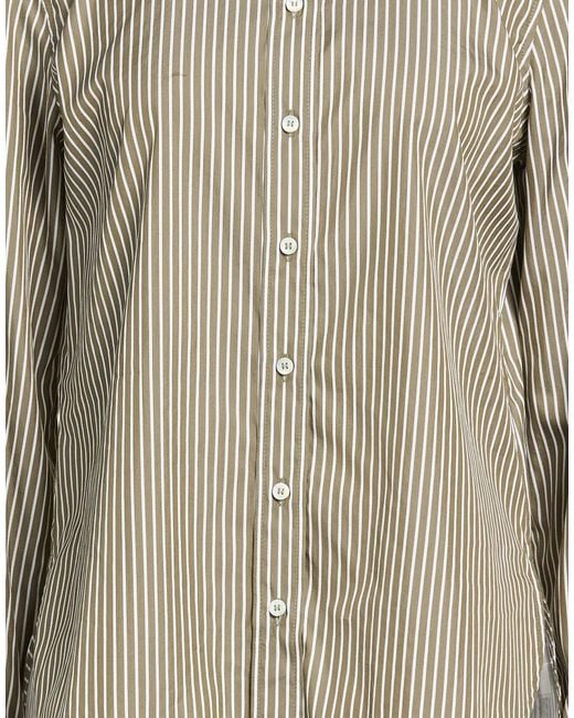Brunello Cucinelli Gray Striped Shirts