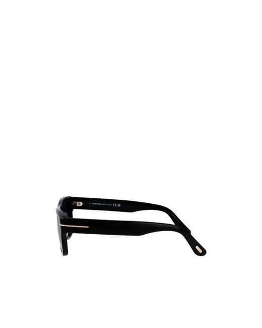 Tom Ford Black Eyewear Rectangular Frame Sunglasses