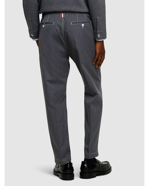 Thom Browne Gray Belt-Loop Casual Pants for men
