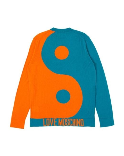 Moschino Blue Niuzhuan Qiankun Pullover for men