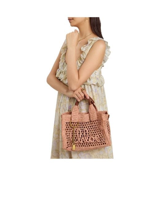Chloé Brown Straw Tote Bag