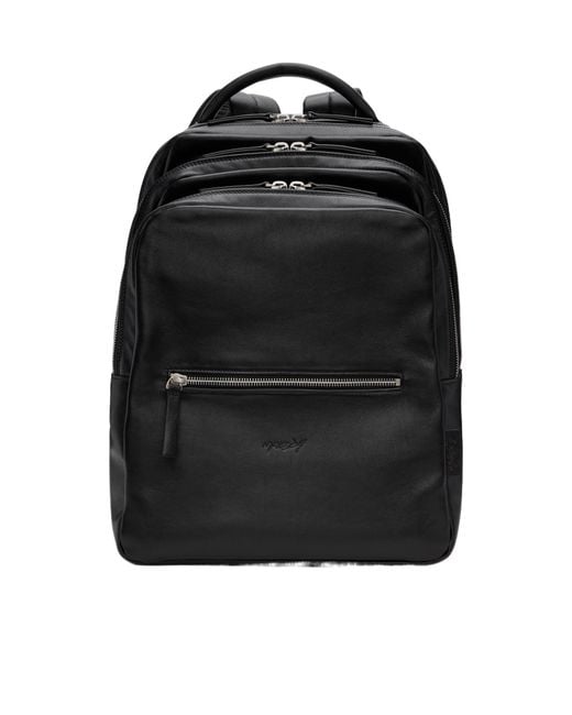 Marsèll Black Marsèll Triparto Logo Debossed Backpack for men