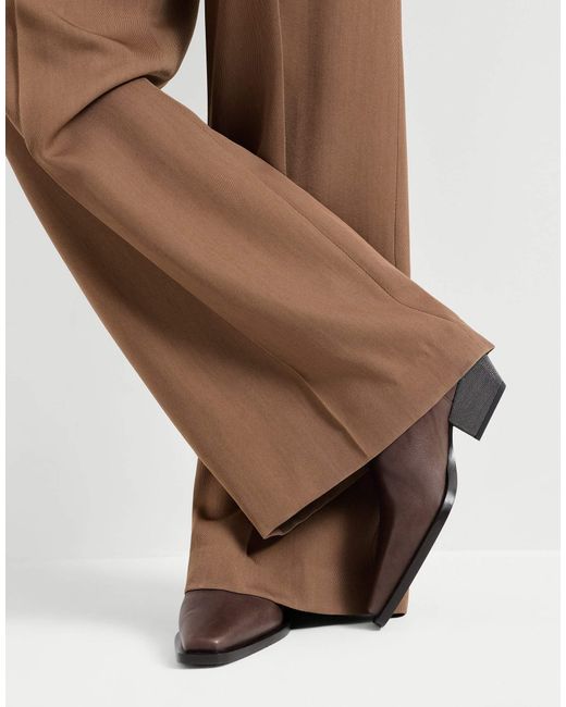 Brunello Cucinelli Brown Leather Chelsea Boots 50