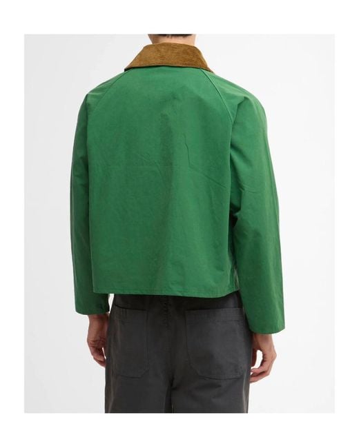 Barbour Green Spey Oversized Jacket for men