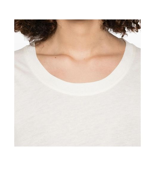 Loulou de Saison White Ezra Crew Neck Top