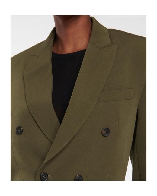 Wardrobe NYC Green Double-Breasted Suit Jacket
