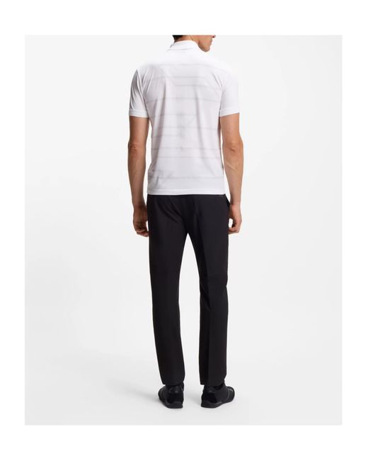 Boss White Slim-Fit Polo Shirt for men