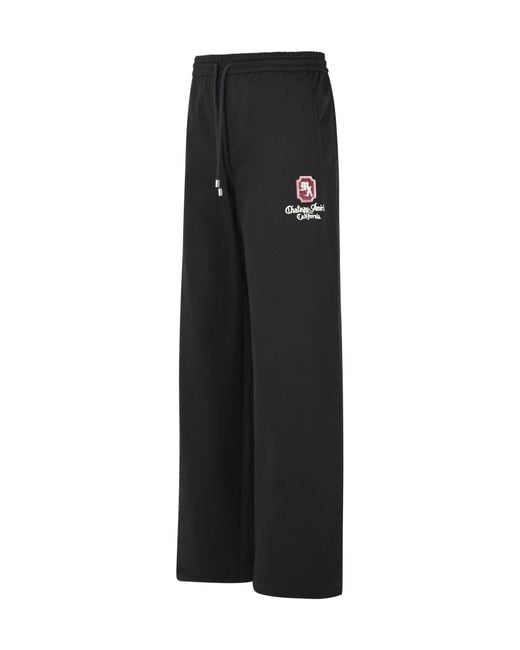Amiri Black Logo Wide-Leg Pants for men