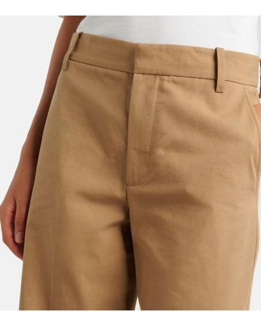 FRAME Natural Cuffed Slim Palazzo Wide-Leg Pants