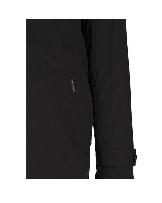 Moorer Black Vittor Ac Long Nylon Jacket for men