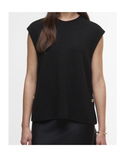 Barbour Black Sleeveless Sweater
