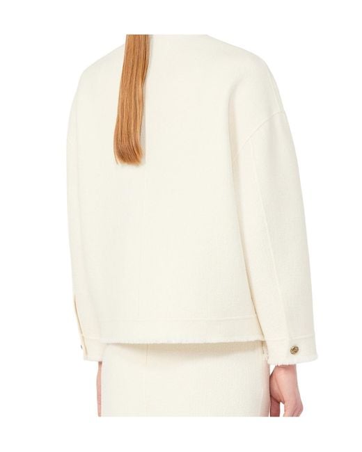 Max Mara White Long-Sleeve Casual Jacket