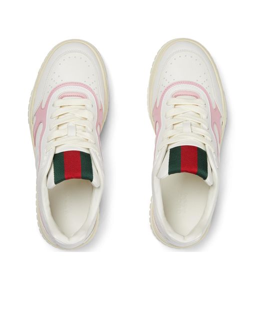 Gucci White Re-Web Low-Top Sneakers