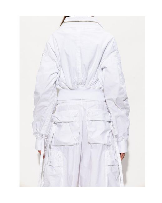 DSquared² White Multi-Pocket Zip Jacket