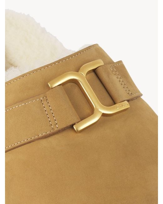 Chloé Brown Flat Slippers