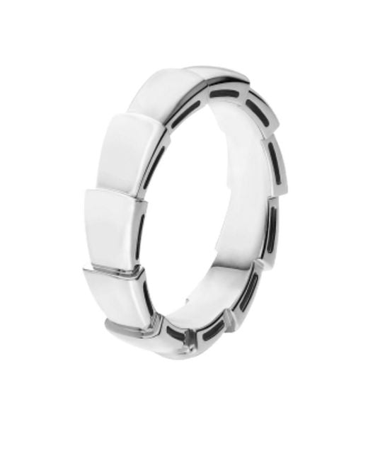 BVLGARI White Logo Ring