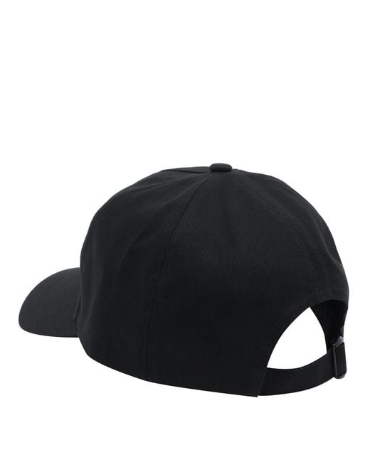 Moncler Black Logo Patch Baseball Cap for men