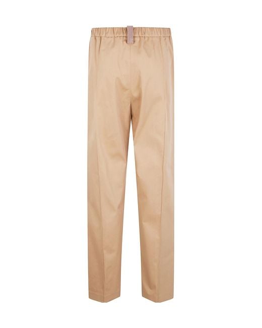 Fabiana Filippi Natural Elastic Waistband Casual Pants