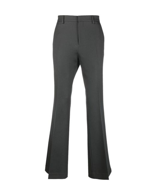AMI Gray Belt-Loop Casual Pants for men