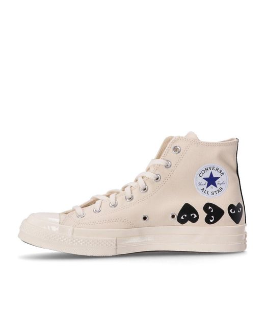 COMME DES GARÇONS PLAY Natural Comme Des Garçons Play X Converse Chuck High Top Sneakers for men
