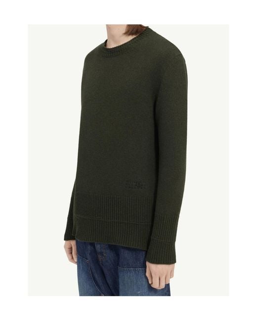 MM6 by Maison Margiela Green Wool Crew-Neck Sweater for men